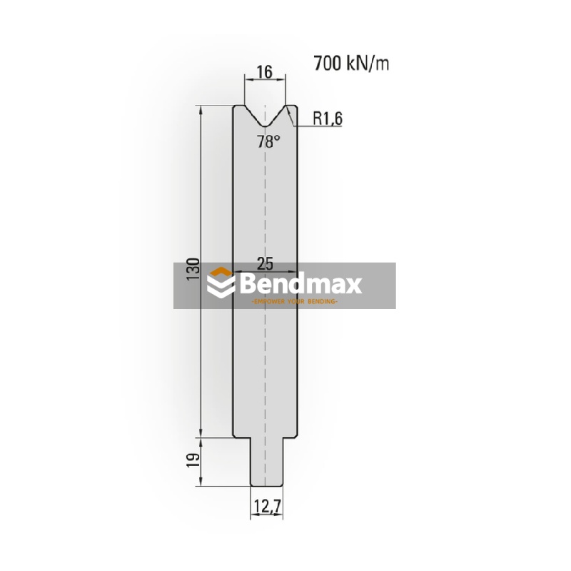 LVD press brake single V bending die